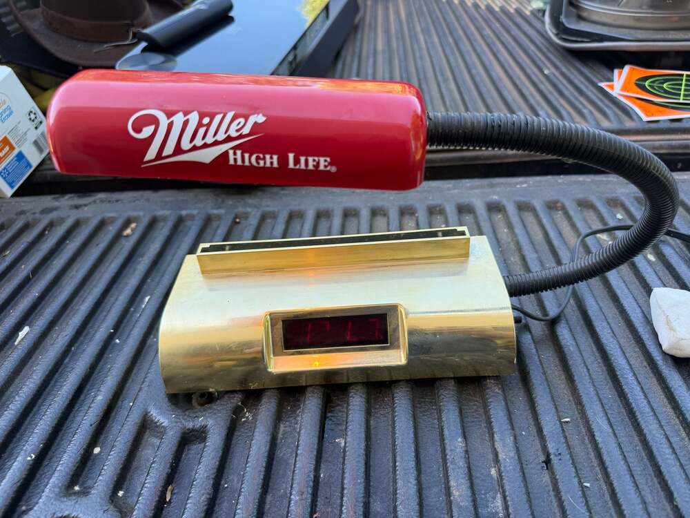 Vintage 1989 Miller High Life Cash Register Lamp with Digital Clock 01-14289